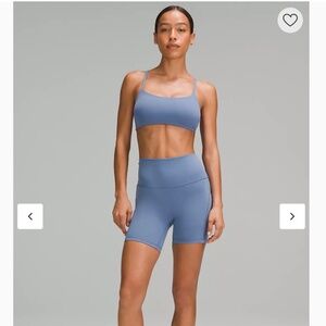 Wunder Train Strappy Racer Bra-Oasis Blue-Size 4